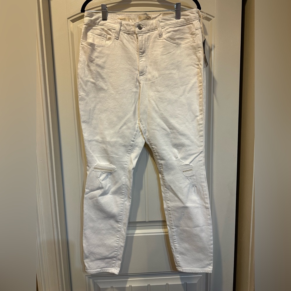 High Rise skinny White Jeans